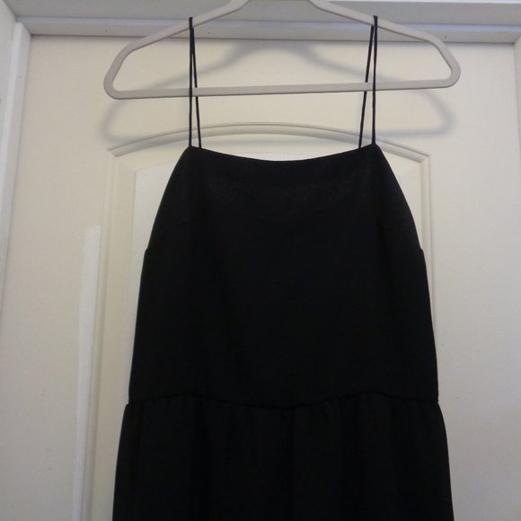VINTAGE LITTLE BLACK COCKTAIL CREPE DRESS 10 - Picture 1 of 6